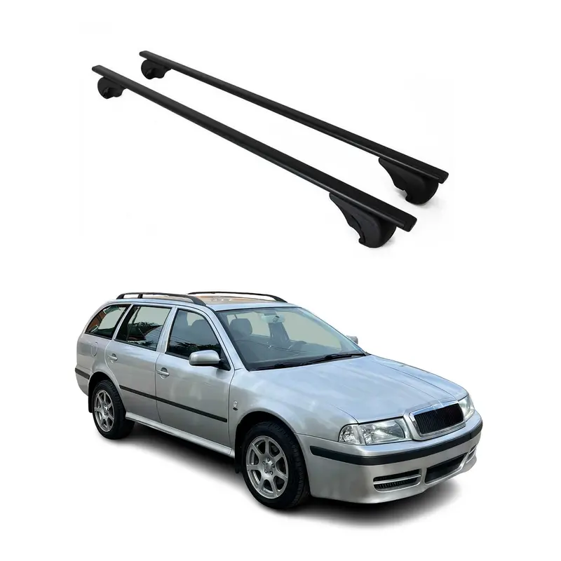 Barres de toit Transversales pour Skoda Octavia Break 1998-2004 Acier Noir