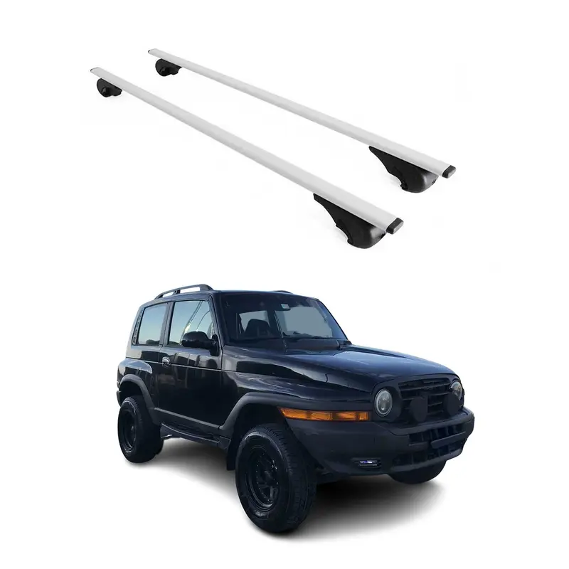 Barres de toit Transversales pour Ssangyong Korando 1996-2006 Acier Argent