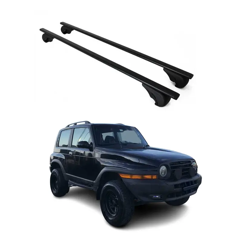 Barres de toit Transversales pour Ssangyong Korando 1996-2006 Acier Noir