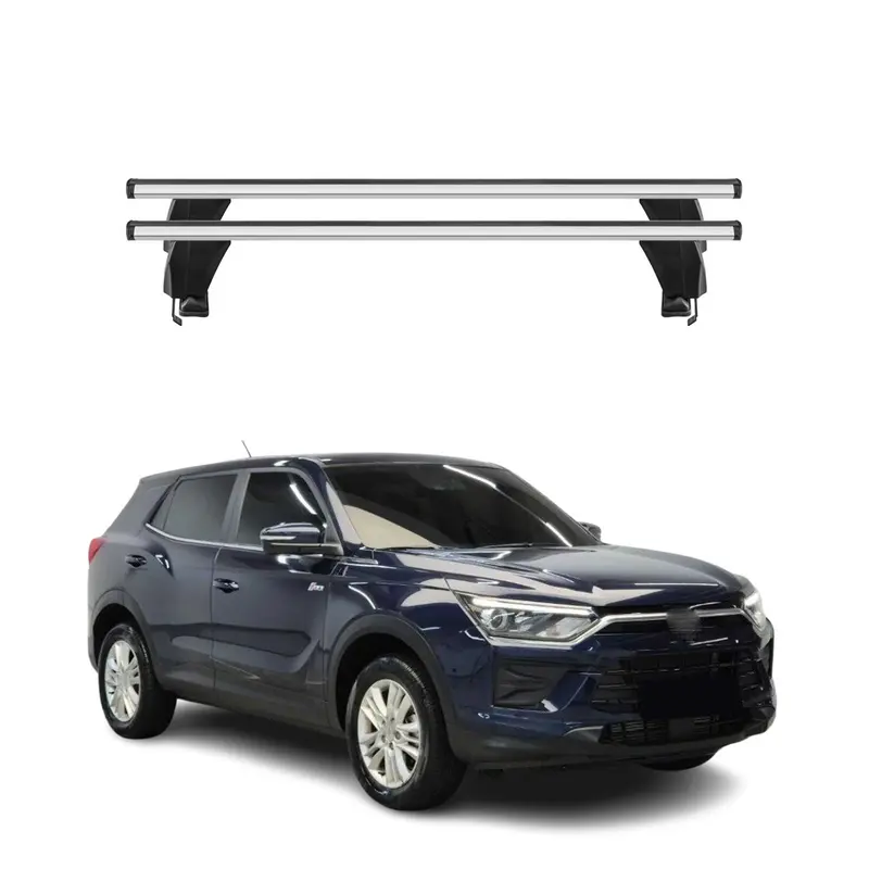 Barres de toit transversales pour Ssangyong Korando IV 2019-2026 Alu Gris 2x