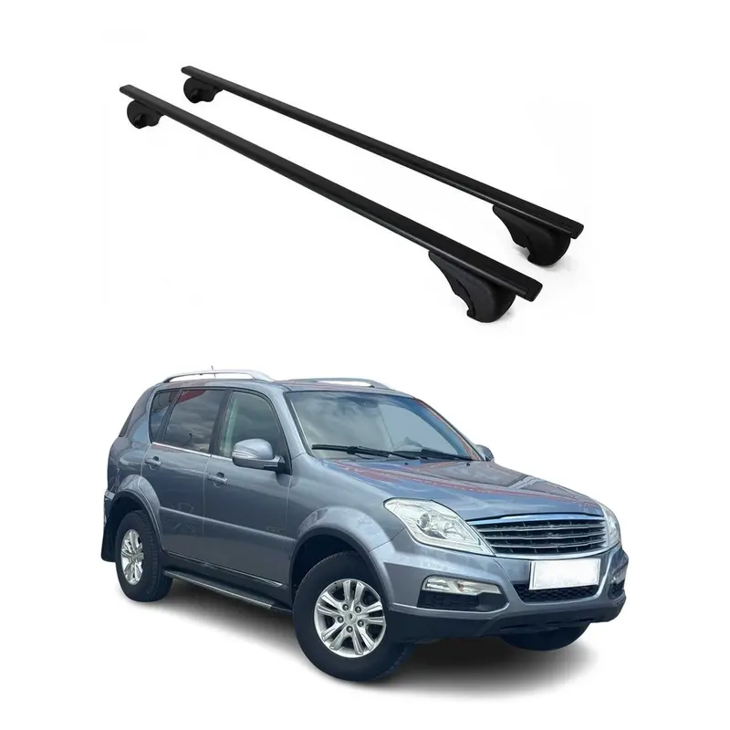 Barres de toit Transversales pour Ssangyong Rexton 2012-2026 Acier Noir