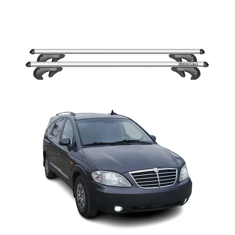 Barres de toit transversales pour Ssangyong Rodius 2004-2013 90kg Alu Gris