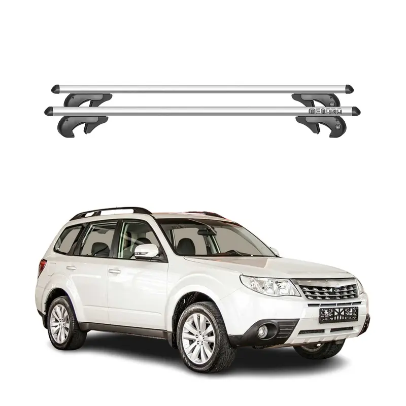 Barres de toit transversales pour Subaru Forester III 2008-2013 90kg Alu Gris 2x