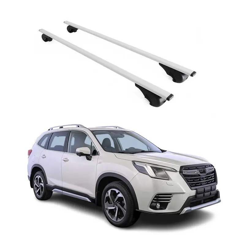 Barres de toit Transversales pour Subaru Forester V 2018-2025 Acier Argent