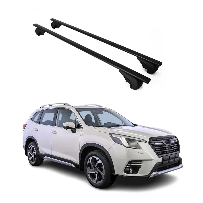 Barres de toit Transversales pour Subaru Forester V 2018-2025 Acier Noir