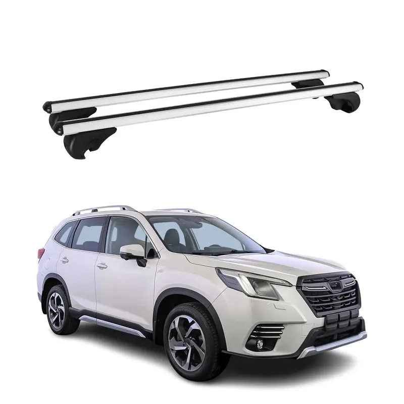 Barres de toit Transversales pour Subaru Forester V 2018-2025 Aluminium Argent