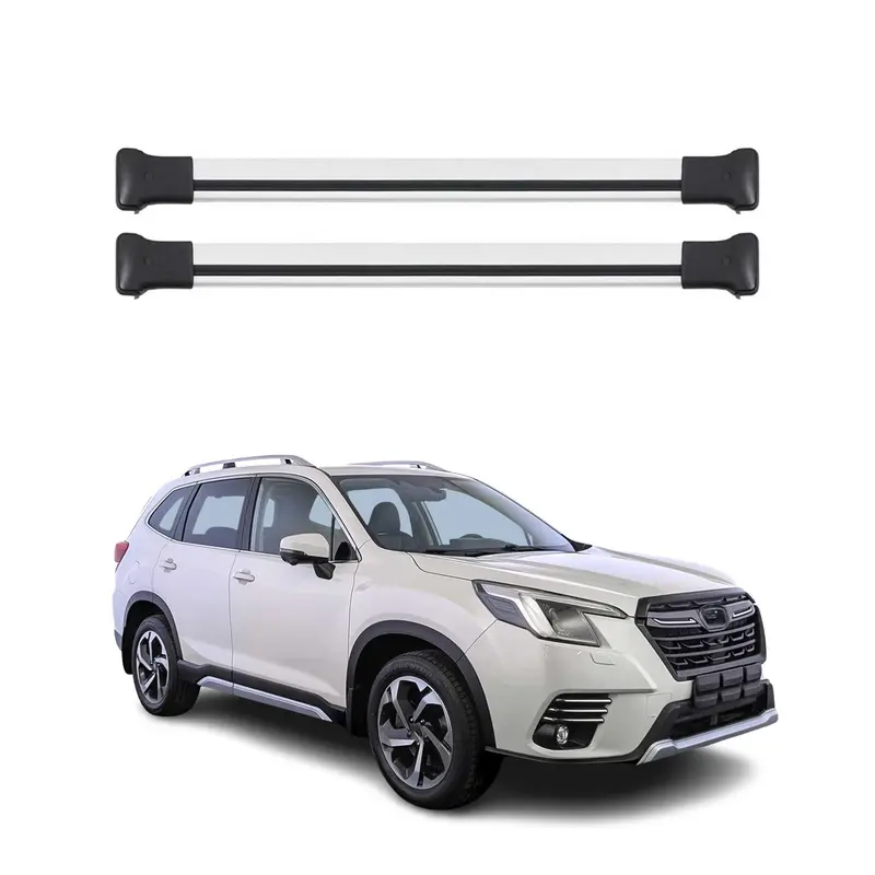 Barres de toit transversales pour Subaru Forester V 2018-2025 Aluminium Gris