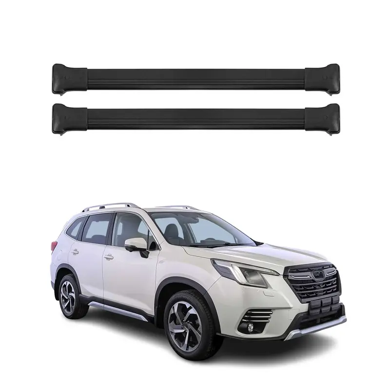 Barres de toit transversales pour Subaru Forester V 2018-2025 Noir Aluminium