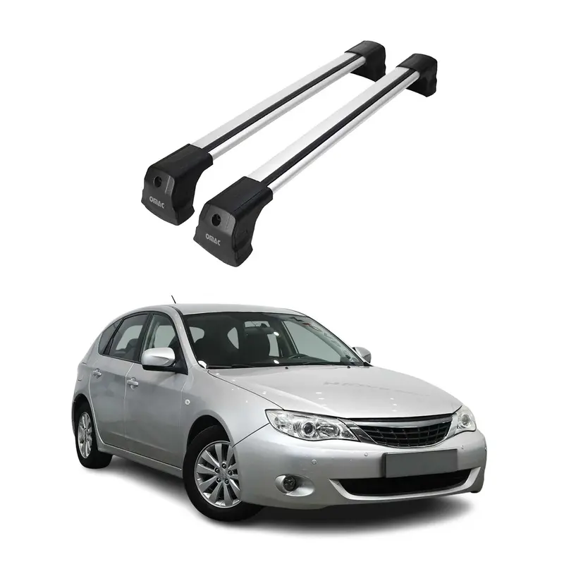 Barres de Toit Transversales pour Subaru Impreza 3 2007-2012 Hayon 3 Portes Gris