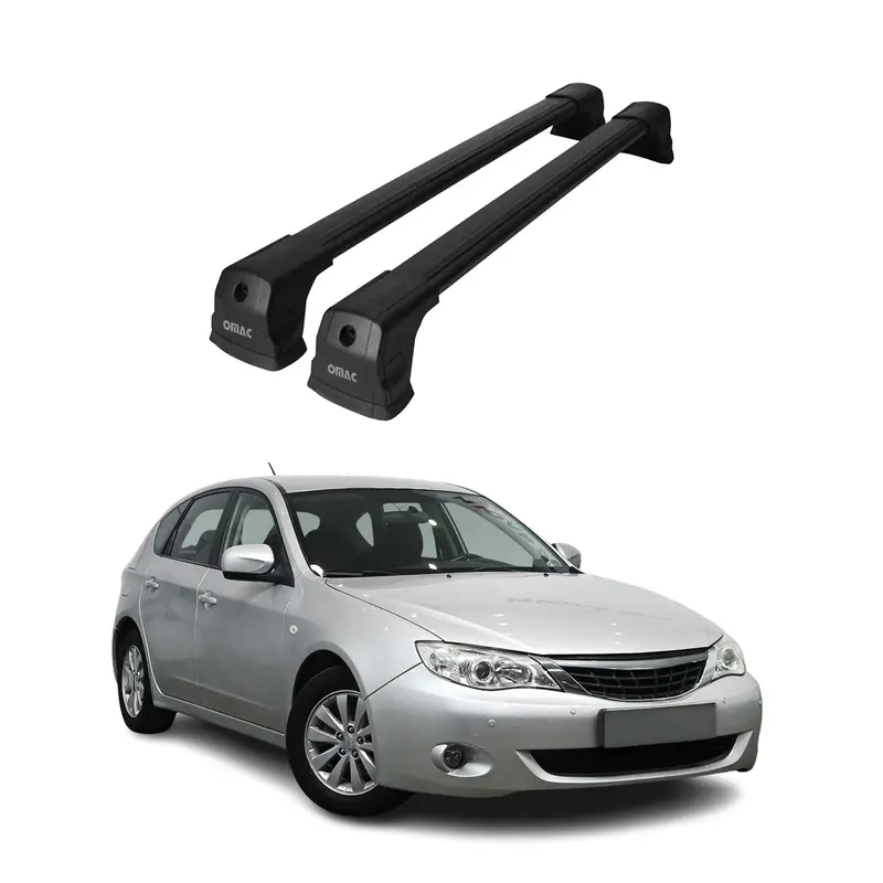 Barres de Toit Transversales pour Subaru Impreza 3 2007-2012 Hayon 3 Portes Noir