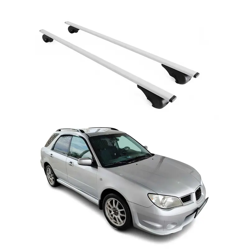 Barres de toit Transversales pour Subaru Impreza Break 2005-2010 Acier Argent