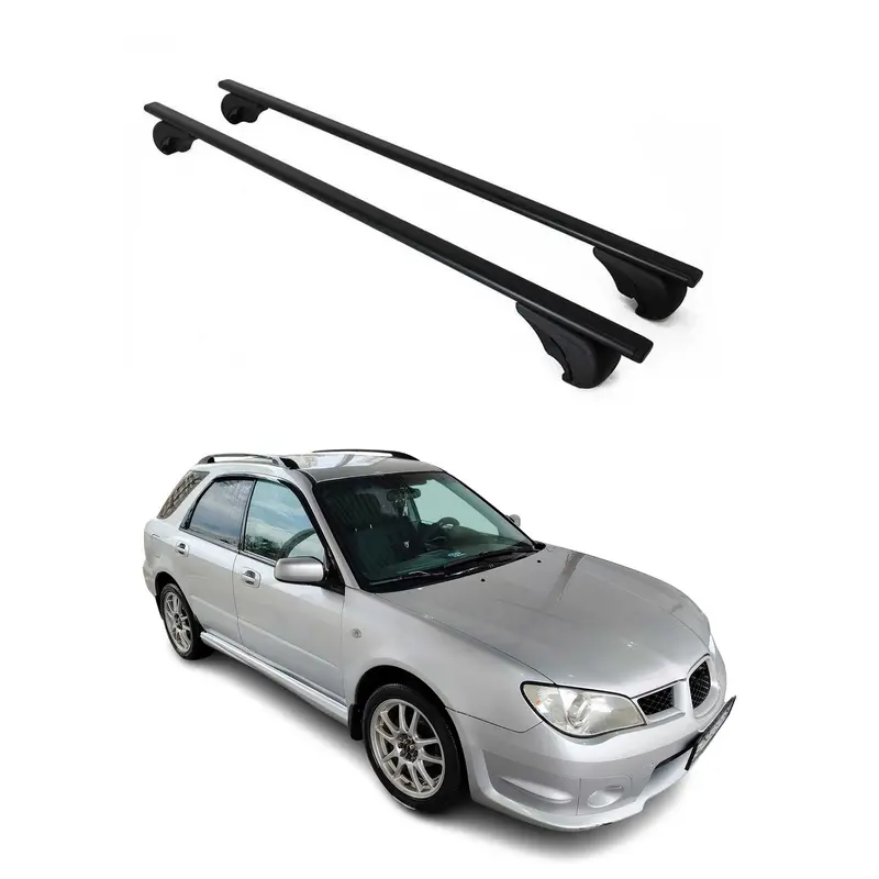 Barres de toit Transversales pour Subaru Impreza Break 2005-2010 Acier Noir
