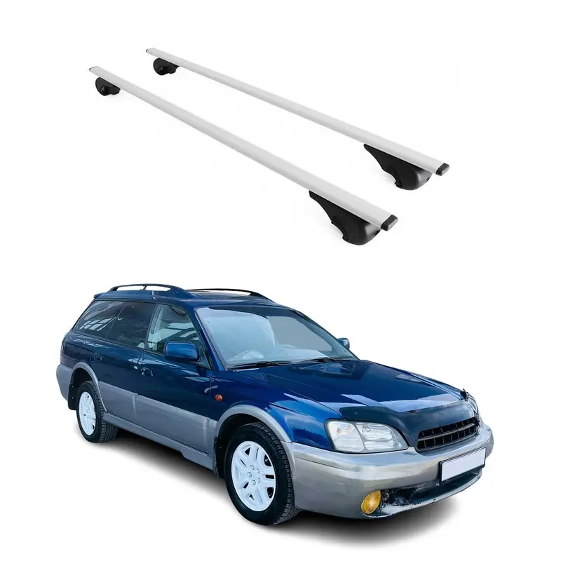 Barres de toit Transversales pour Subaru Legacy 1998-2003 Acier Argent