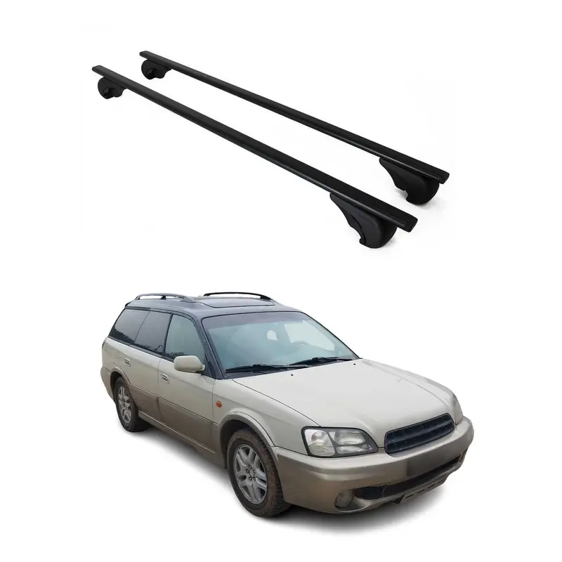 Barres de toit Transversales pour Subaru Outback 1994-2003 Acier Noir