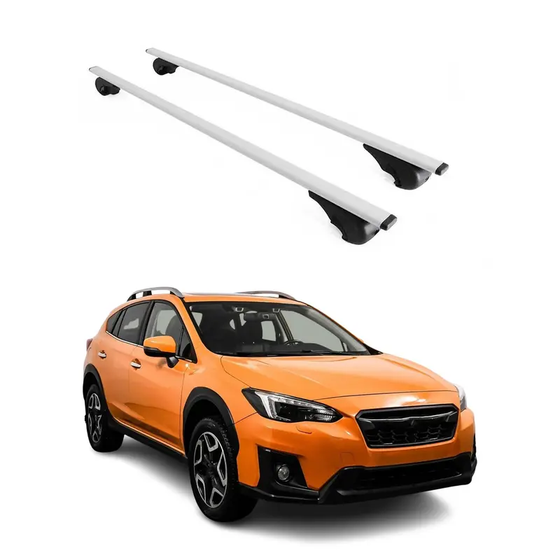 Barres de toit Transversales pour Subaru XV 2011-2017 Acier Argent