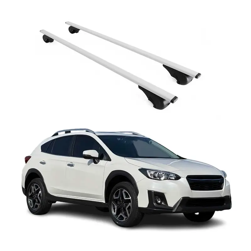 Barres de toit Transversales pour Subaru XV 2017-2023 Acier Argent