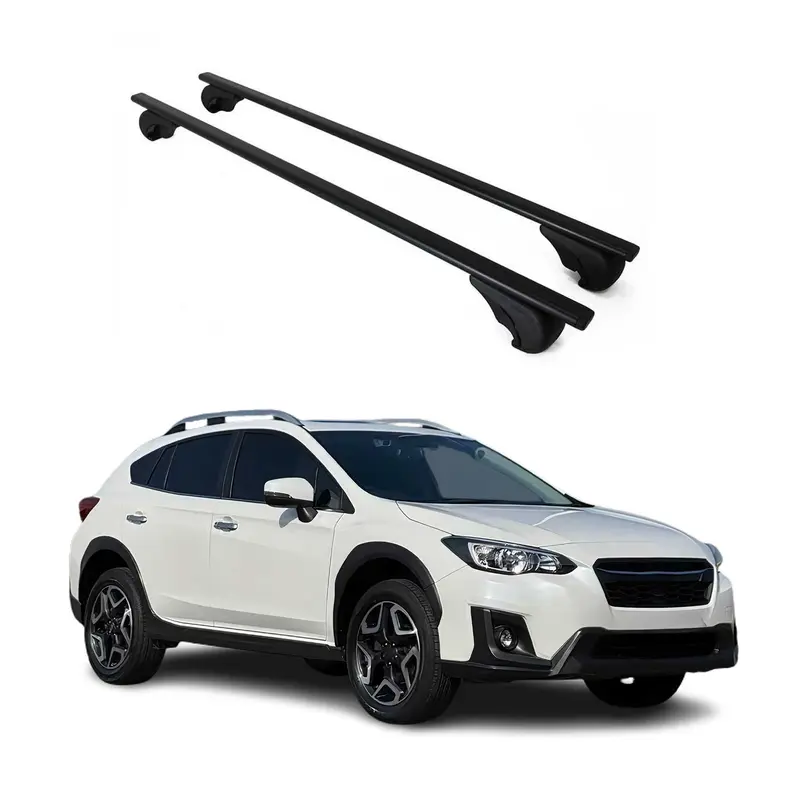Barres de toit Transversales pour Subaru XV 2017-2023 Acier Noir