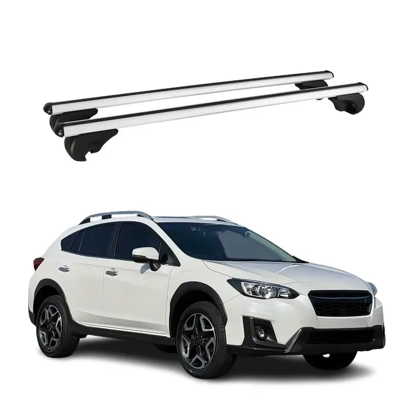 Barres de toit Transversales pour Subaru XV 2017-2023 Aluminium Argent