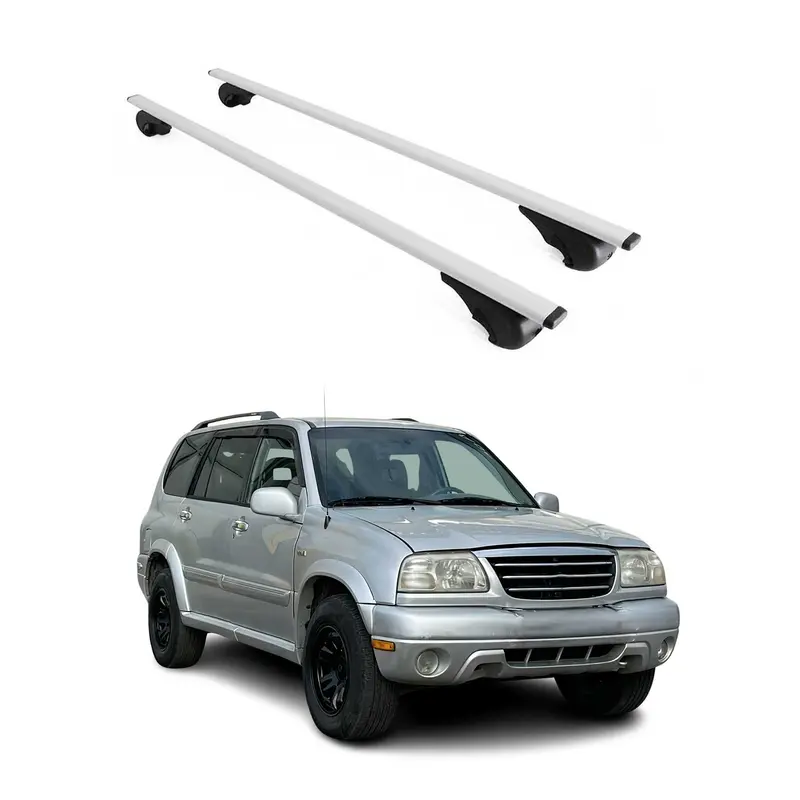 Barres de toit Transversales pour Suzuki Grand Vitara 1998-2005 Acier Argent