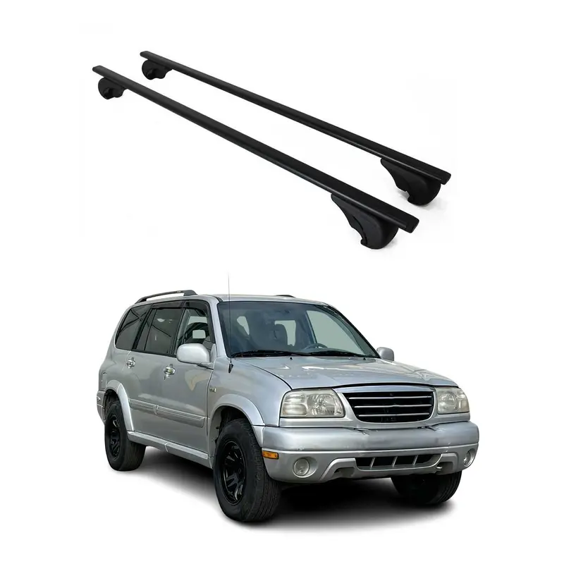 Barres de toit Transversales pour Suzuki Grand Vitara 1998-2005 Acier Noir