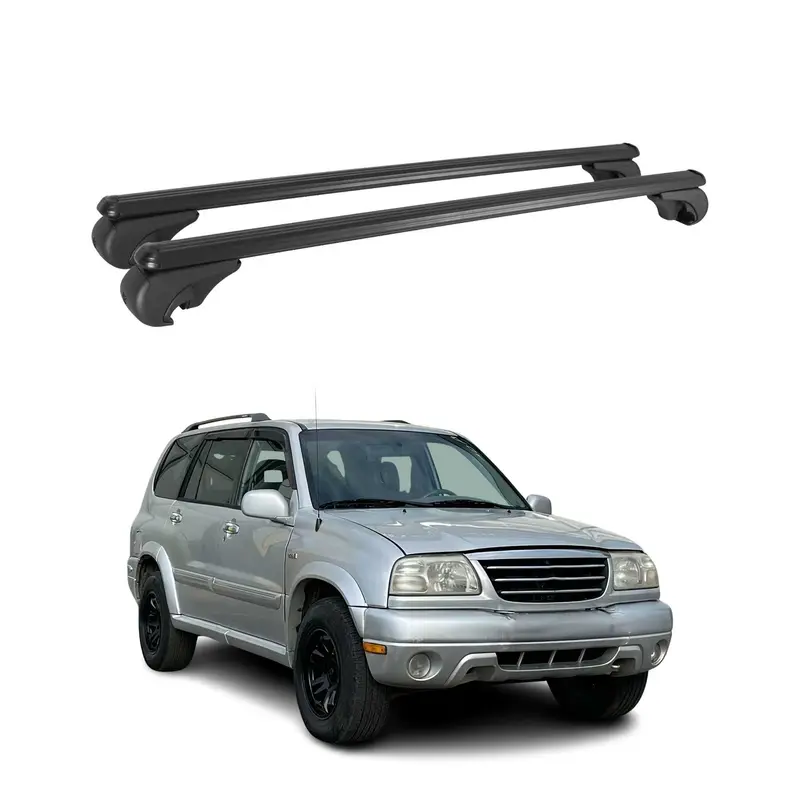 Barres de toit Transversales pour Suzuki Grand Vitara 1998-2005 Aluminium Noir