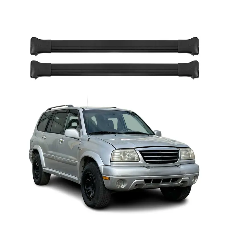 Barres de toit transversales pour Suzuki Grand Vitara 1998-2006 Aluminium Noir