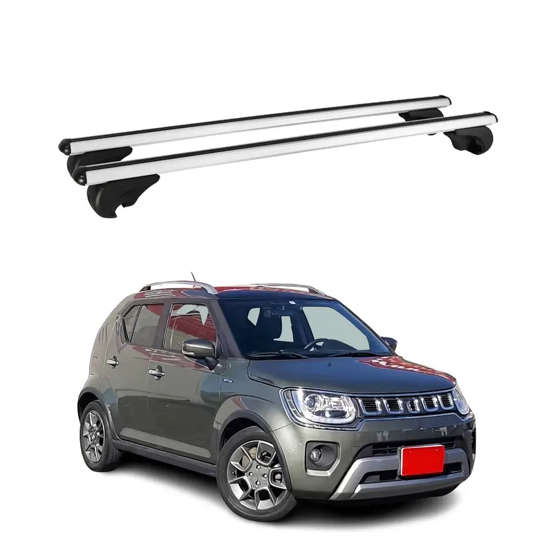 Barres de toit Transversales pour Suzuki Ignis 2016-2026 Argent Aluminium