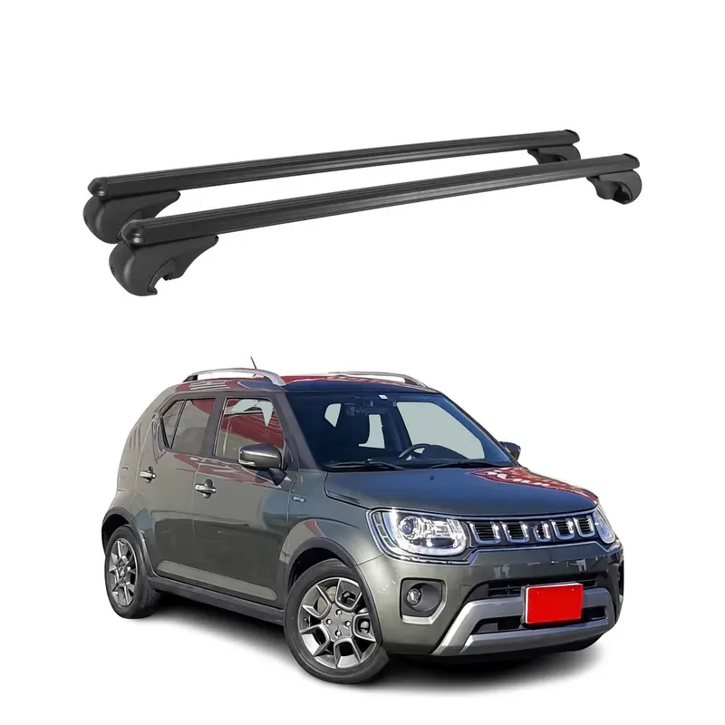 Barres de toit Transversales pour Suzuki Ignis 2016-2026 Noir Aluminium