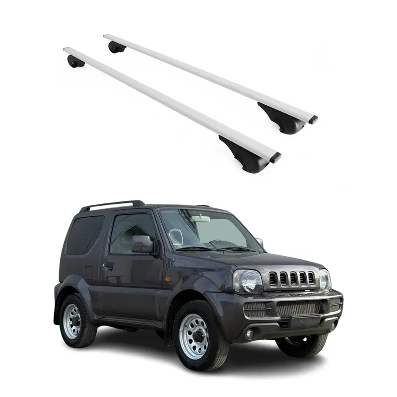 Barres de toit Transversales pour Suzuki Jimny 1998-2018 Acier Argent