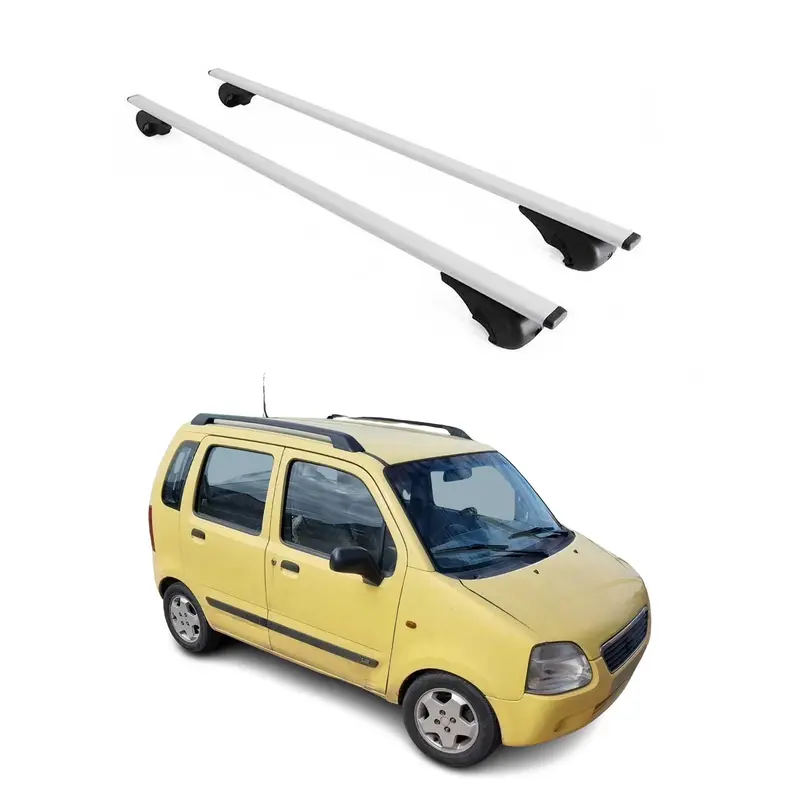 Barres de toit Transversales pour Suzuki R+ 1997-2004 Acier Argent
