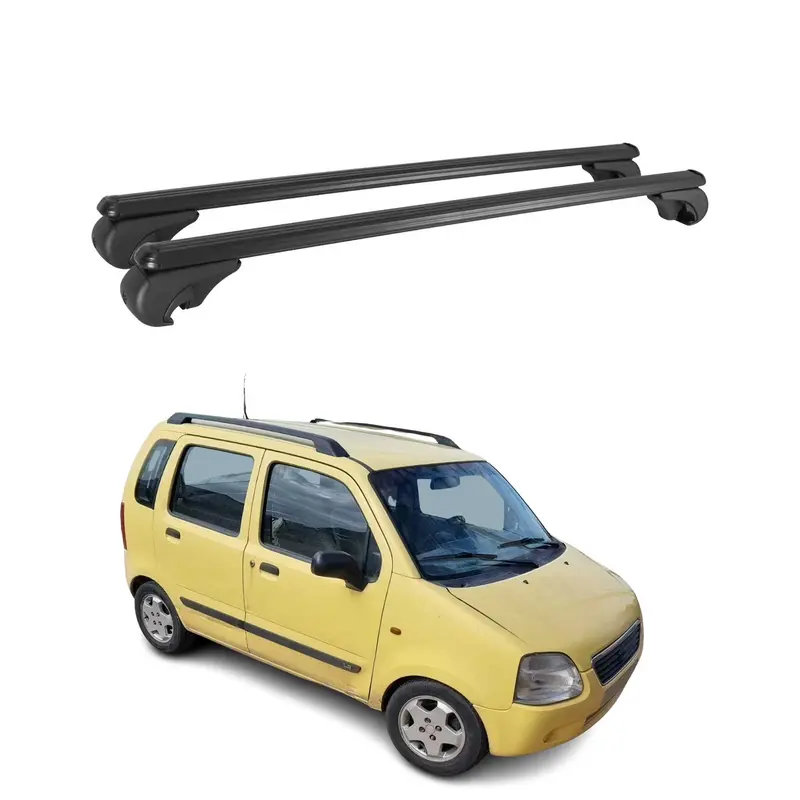 Barres de toit Transversales pour Suzuki R+ 1997-2004 Aluminium Noir