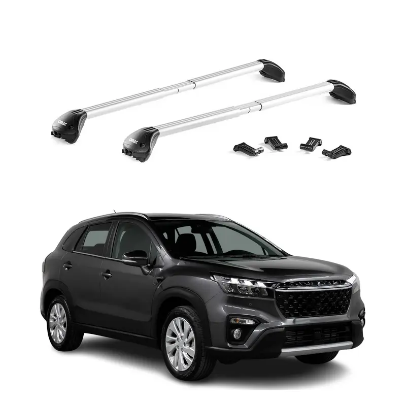 Barres de toit transversales pour Suzuki S-Cross 2022-2026 Alu Gris 2x ABE