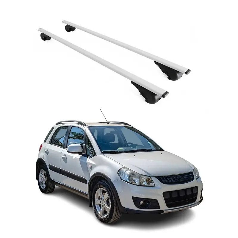 Barres de toit Transversales pour Suzuki SX4 2006-2013 Acier Argent