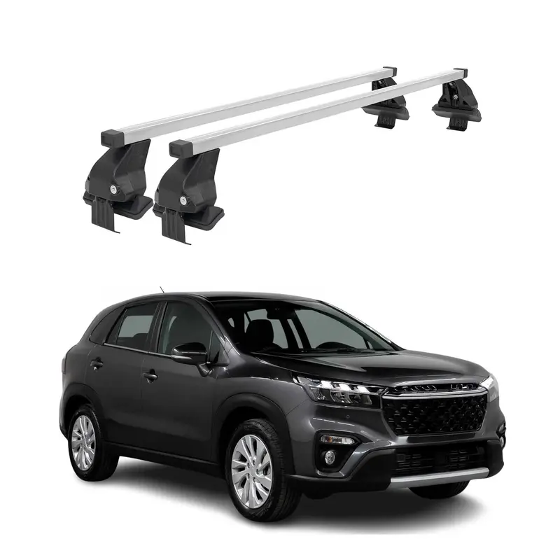 Barres de toit transversales pour Suzuki SX4 S-Cross 2016-2021 Acier Gris