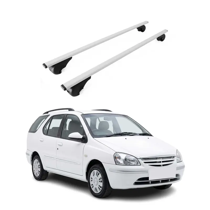 Barres de toit Transversales pour Tata Indigo I Break 2002-2009 TÜV Alu Gris 2x