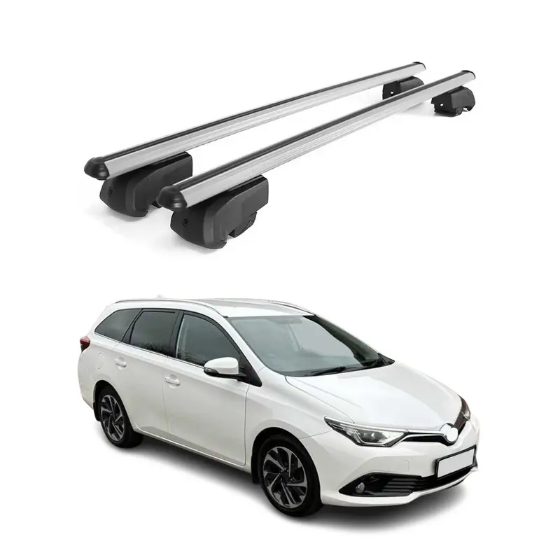 Barres de toit Transversales pour Toyota Auris Sports 2012-2019 Aluminium Gris