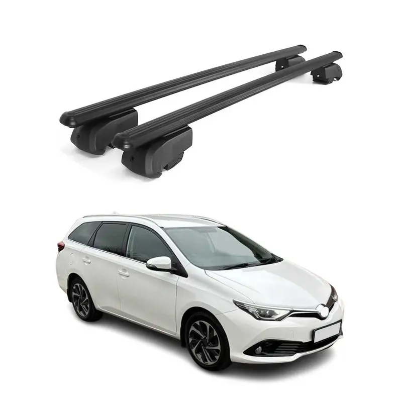 Barres de toit Transversales pour Toyota Auris Sports 2012-2019 Aluminium Noir