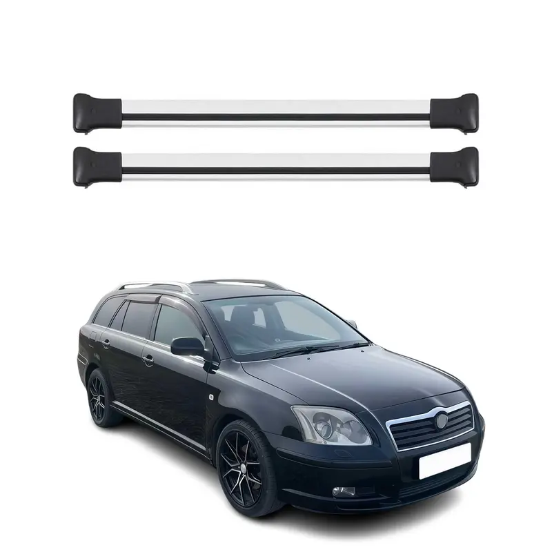 Barres de toit transversales pour Toyota Avensis mk2 Break 2003-2009 en Alu