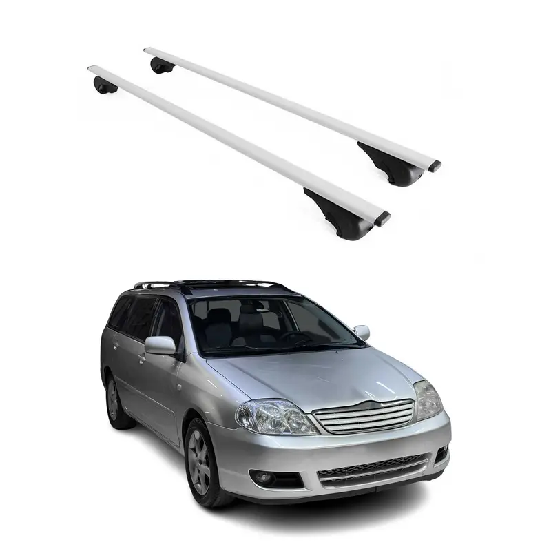 Barres de toit Transversales pour Toyota Corolla 2002-2008 Acier Argent