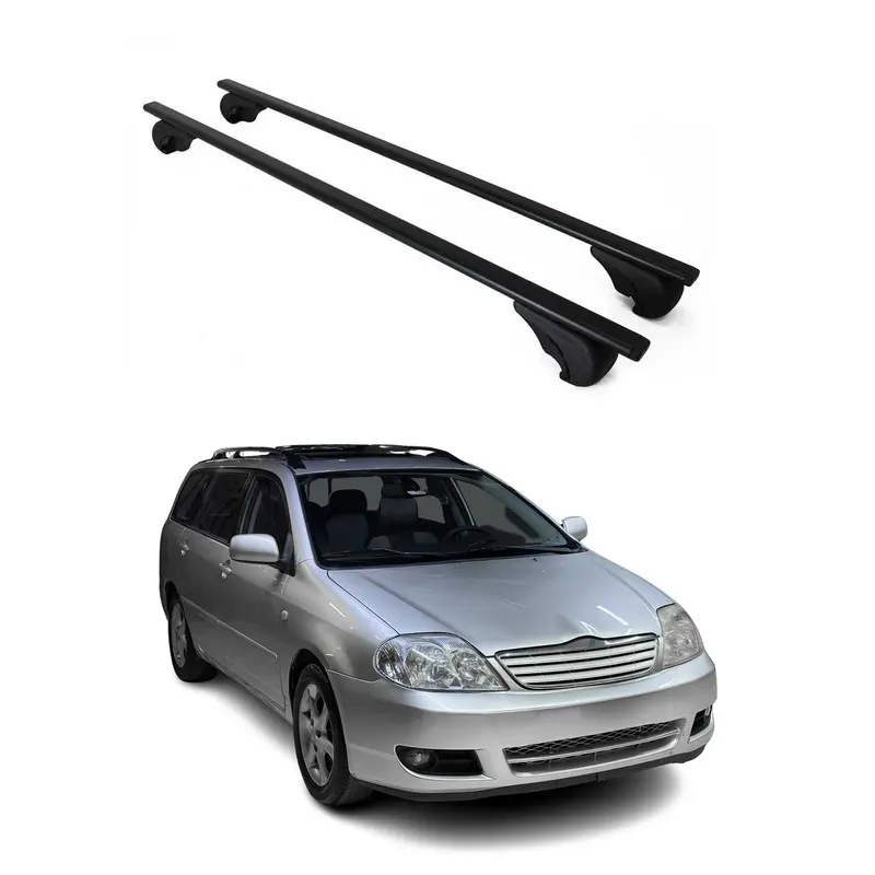 Barres de toit Transversales pour Toyota Corolla 2002-2008 Acier Noir