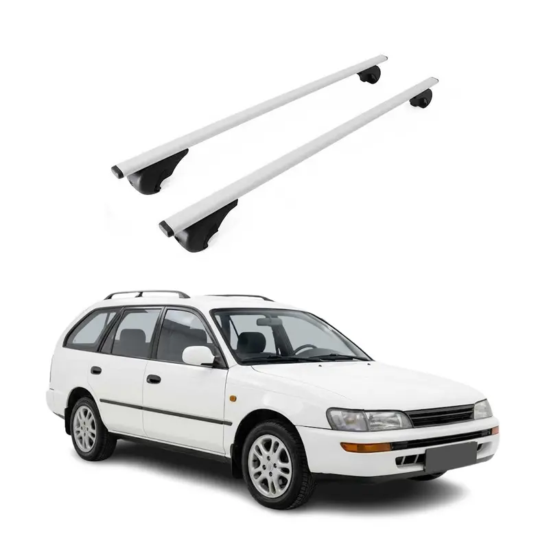 Barres de toit Transversales pour Toyota Corolla mk8 Wagon 1997-2002 Acier Gris