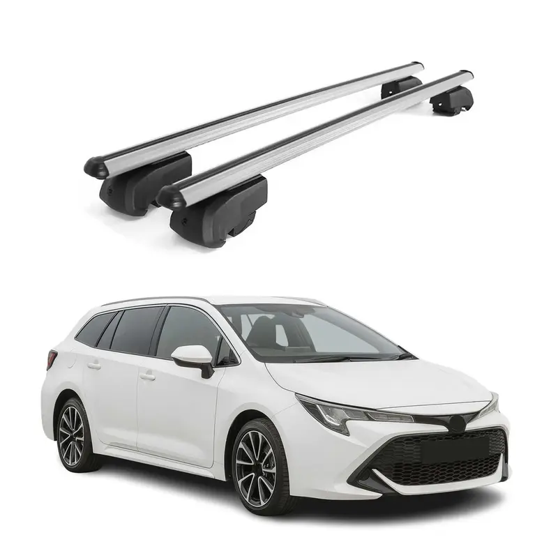 Barres de toit Transversales pour Toyota Corolla Sport 2019-2023 Aluminium Gris