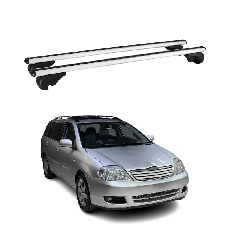 Barres de toit Transversales pour Toyota Corolla Verso 2001-2009 Alu Argent