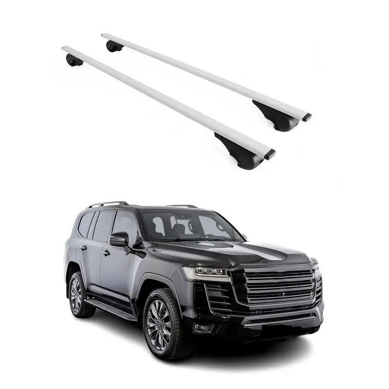 Barres de toit Transversales pour Toyota Land Cruiser 2020-2021 Acier Argent