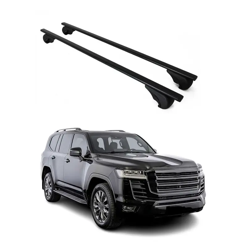 Barres de toit Transversales pour Toyota Land Cruiser 2020-2021 Acier Noir