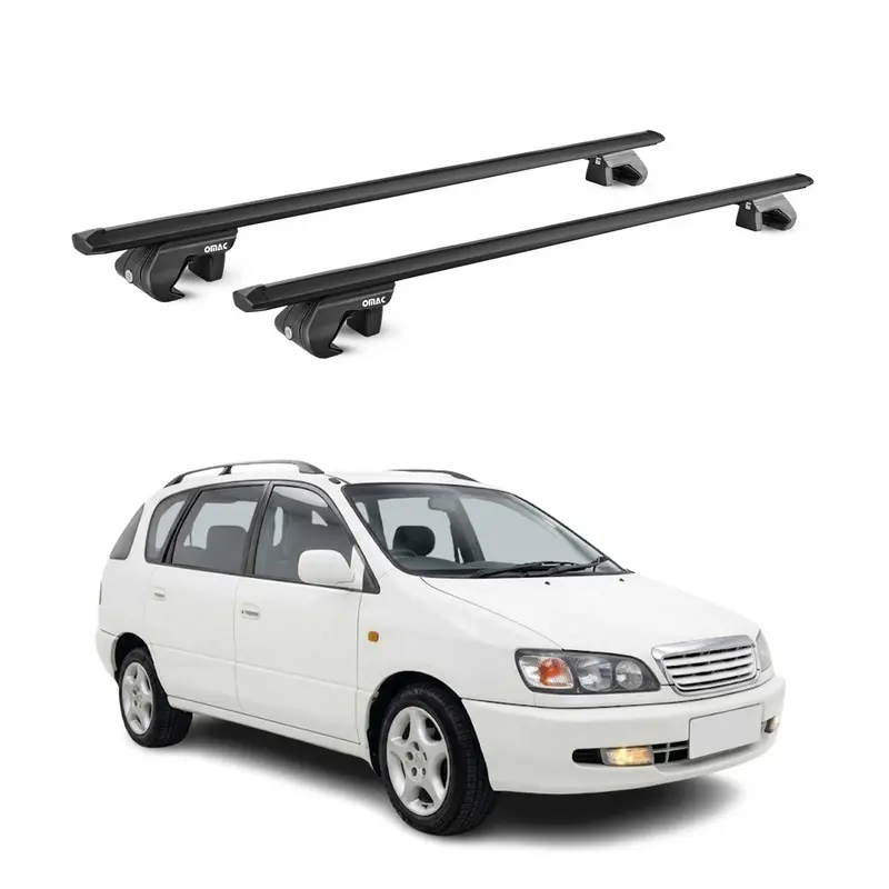 Barres de toit transversales pour Toyota Picnic 1996-2001 Aluminium Noir ABE