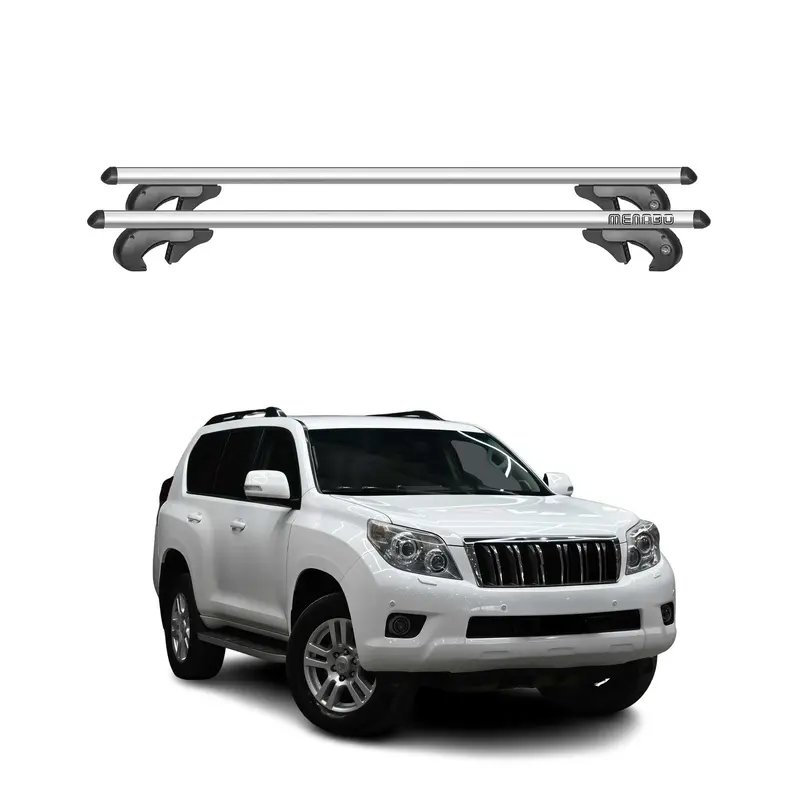 Barres de toit transversales pour Toyota Prado 2009-2015 90kg Alu Gris 2x