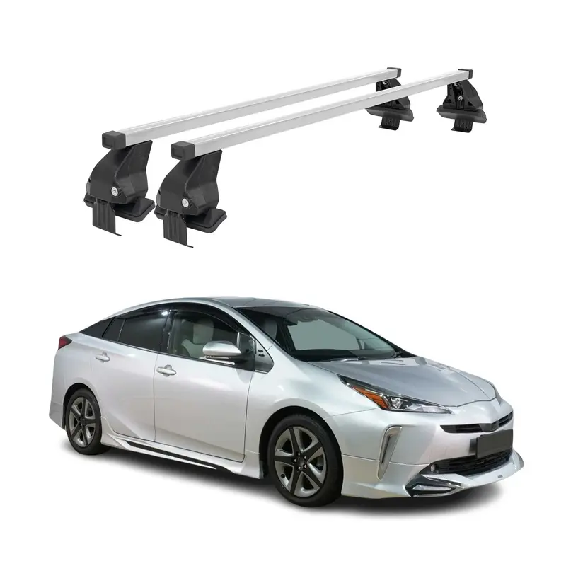 Barres de toit transversales pour Toyota Prius IV 2018-2022 Acier Gris