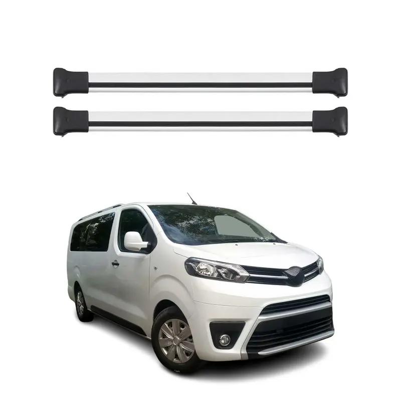 Barres de toit transversales pour Toyota Proace 2016-2026 Aluminium Gris