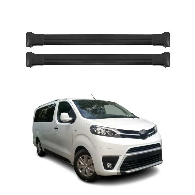 Barres de toit transversales pour Toyota Proace 2016-2026 Aluminium Noir